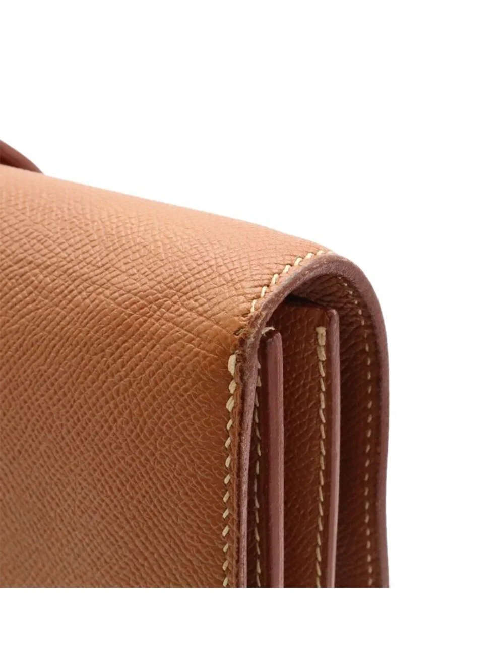 Hermes Sac a Depeches 38 Business Briefcase Document Purse Veau Epsom Brown Gold